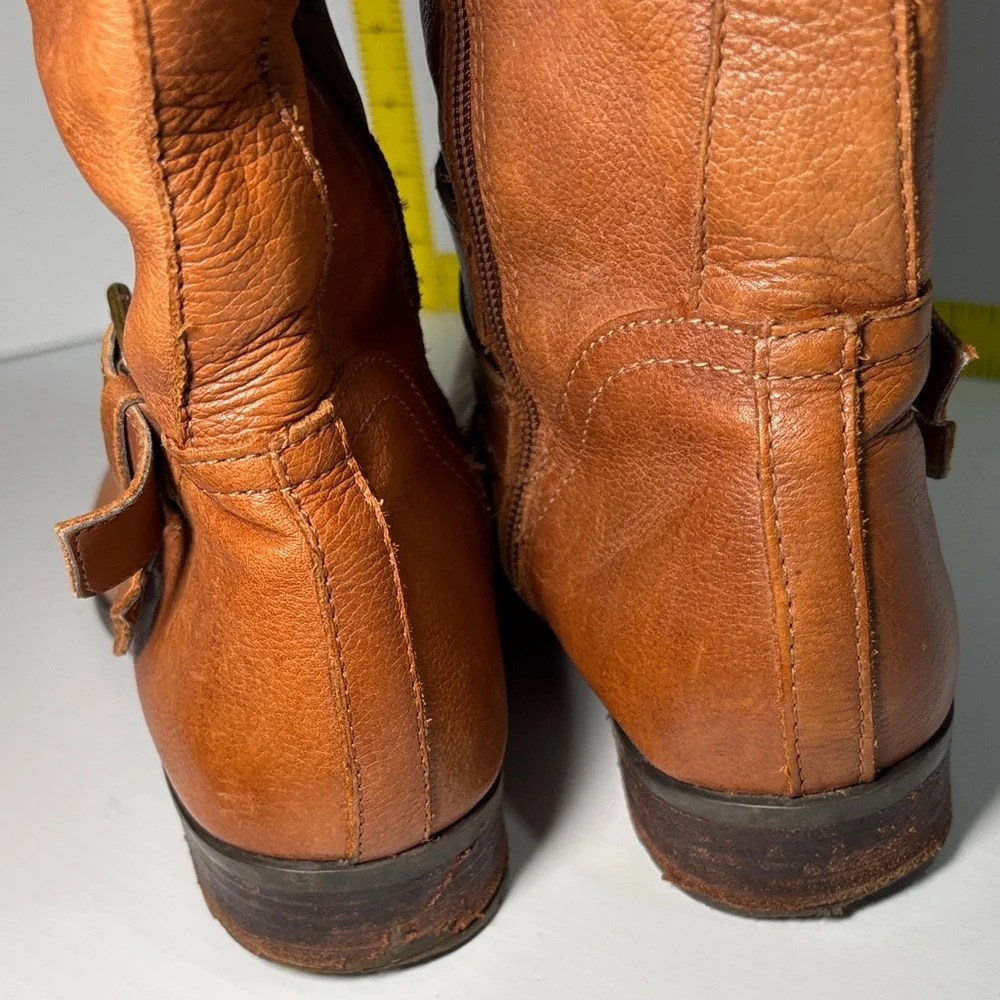 Franco Sarto 8.5 Tan Leather up to the Knee‎ Boots. Box 13